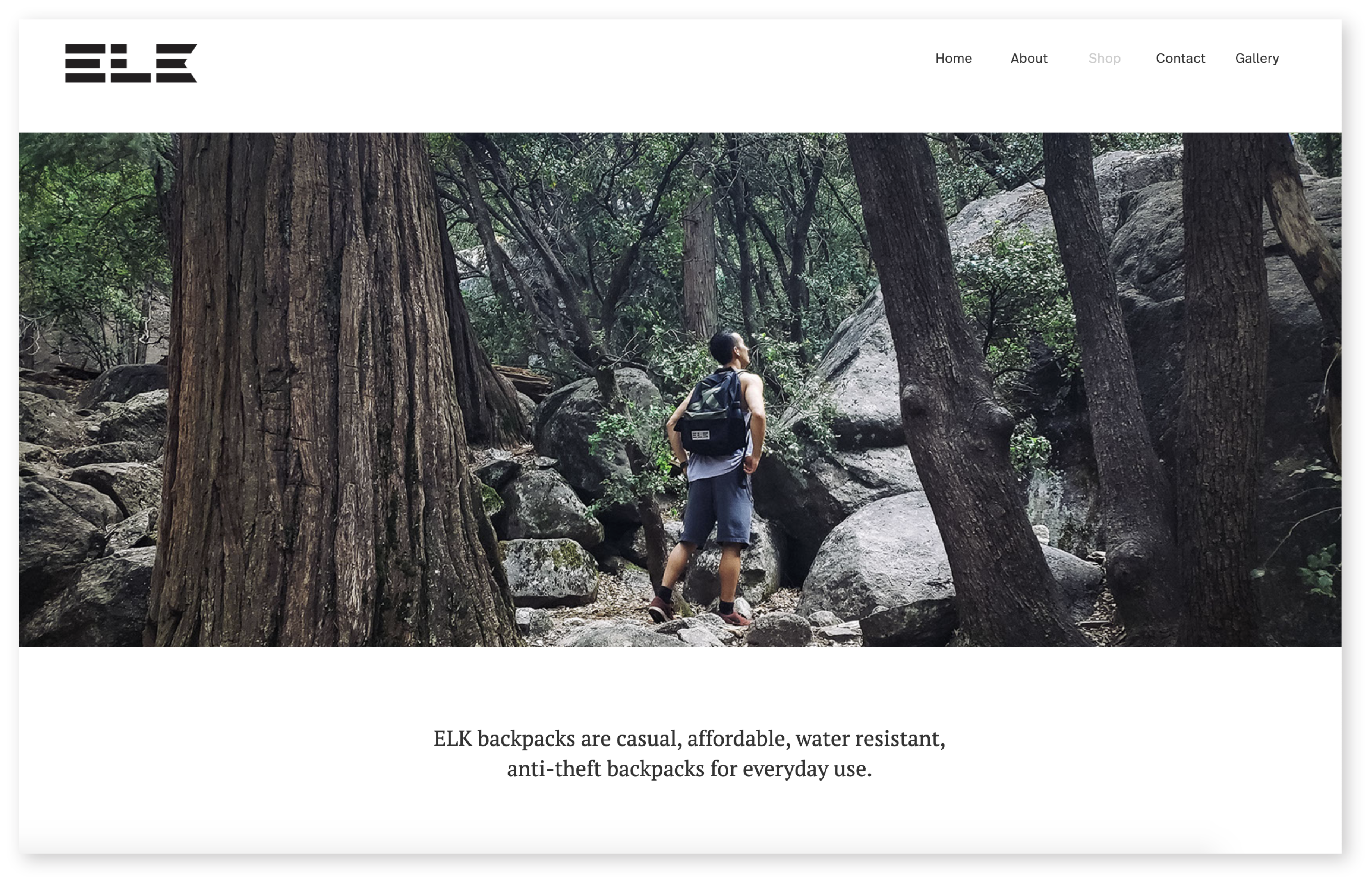 ELK Backpacks Website